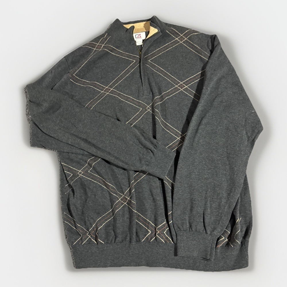 Cutter & Buck Black Quarter Zip Jacket Men's Size 2XT